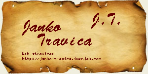 Janko Travica vizit kartica